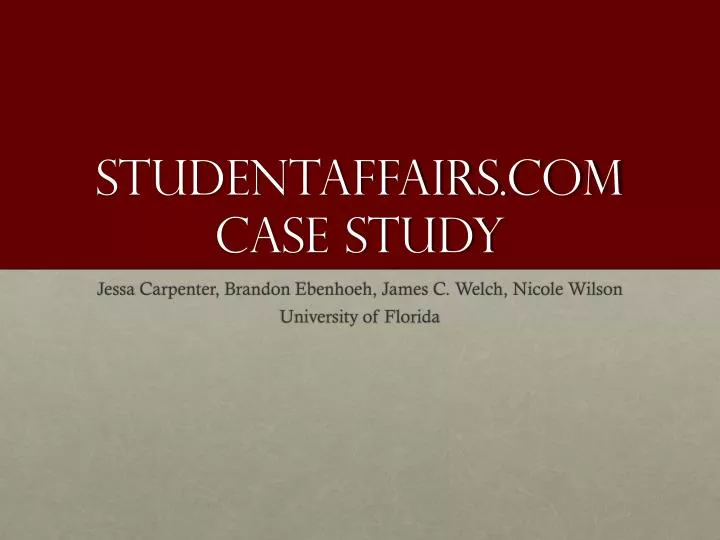 studentaffairs com case study
