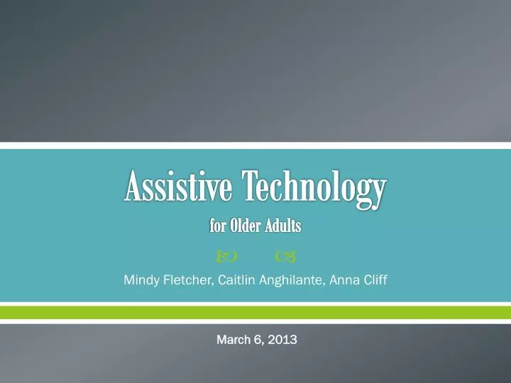 assistive technology for older adults