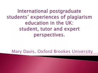 Mary Davis, Oxford Brookes University