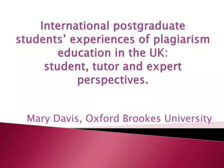 mary davis oxford brookes university