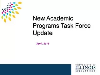 New Academic Programs Task Force Update