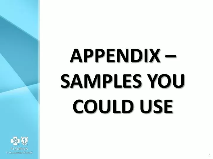 appendix samples you could use