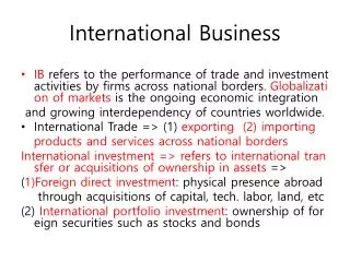 International Business