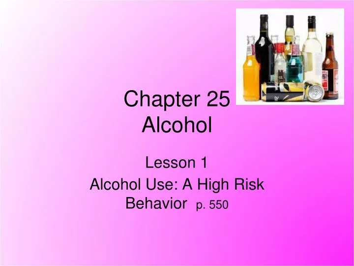 chapter 25 alcohol