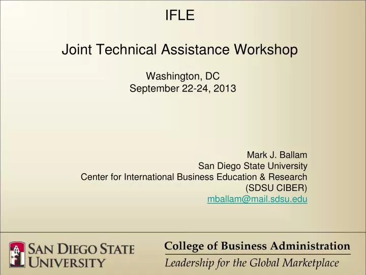ifle joint technical assistance workshop