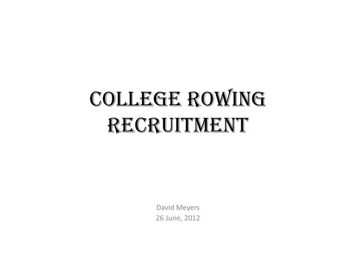 college rowing recruitment