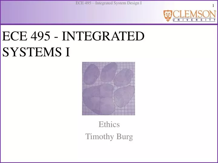 ece 495 integrated systems i