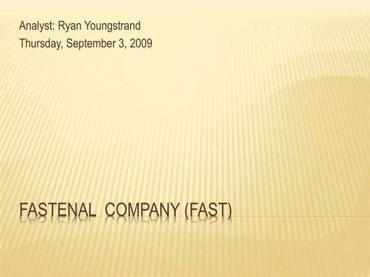 analyst ryan youngstrand thursday september 3 2009