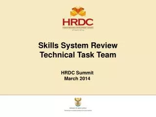 Skills System Review Technical Task Team