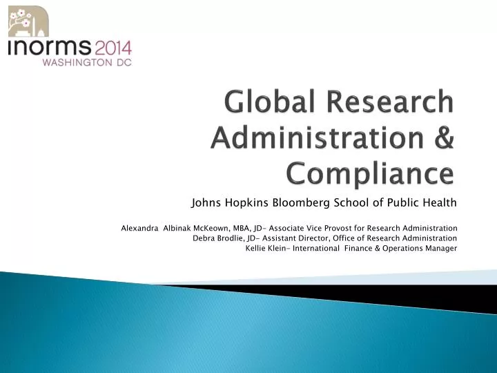 global research administration compliance