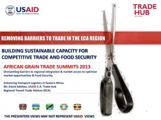 REMOVING BARRIERS TO TRADE IN THE ECA REGION