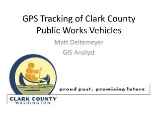 GPS Tracking of Clark County Public Works Vehicles
