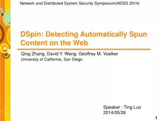 DSpin: Detecting Automatically Spun Content on the Web