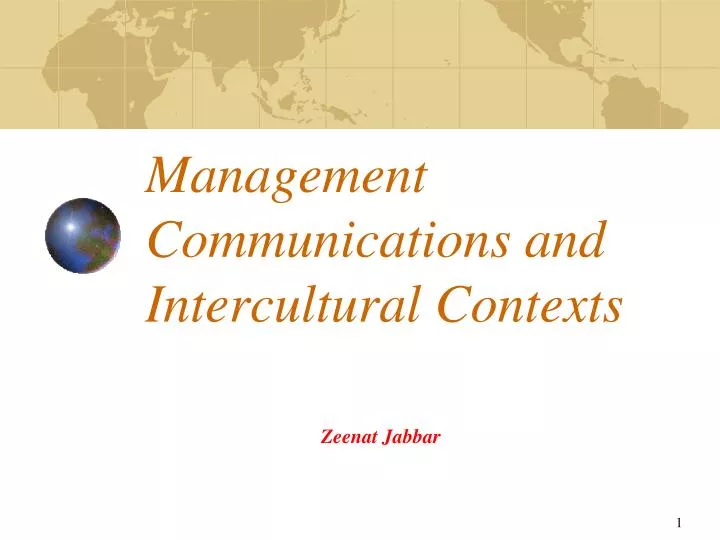 management communications and intercultural contexts