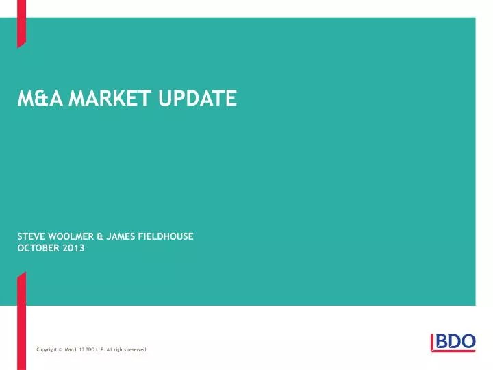 m a market update