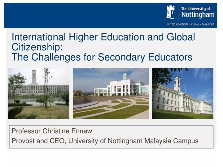 international higher education and global citizenship the challenges for secondary educators