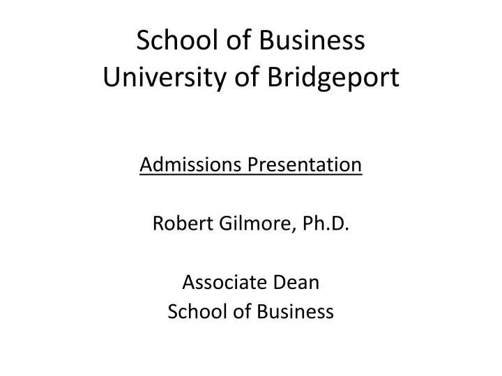 school of business university of bridgeport