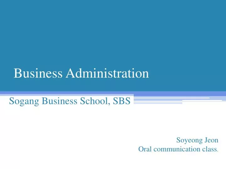 business administration