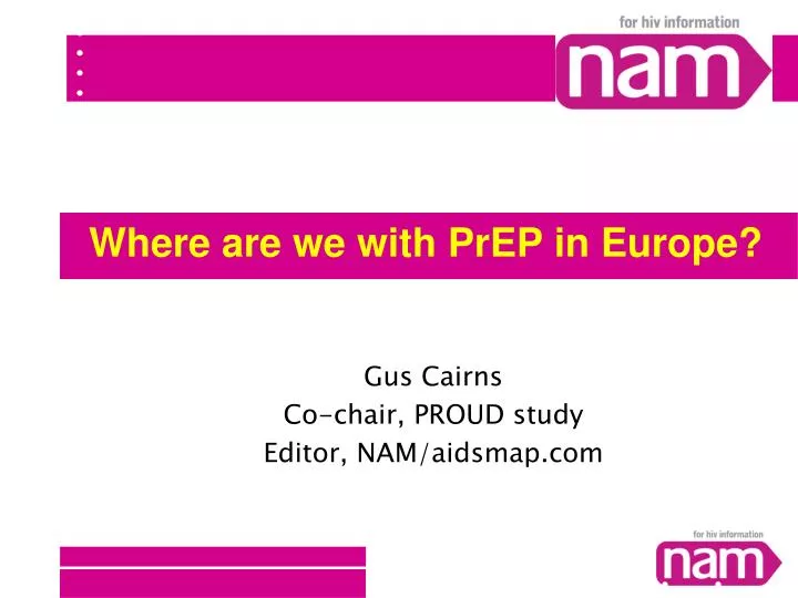 where are we with prep in europe
