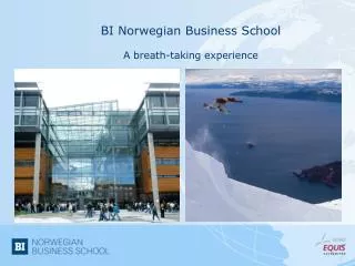 BI Norwegian Business School A breath-taking experience