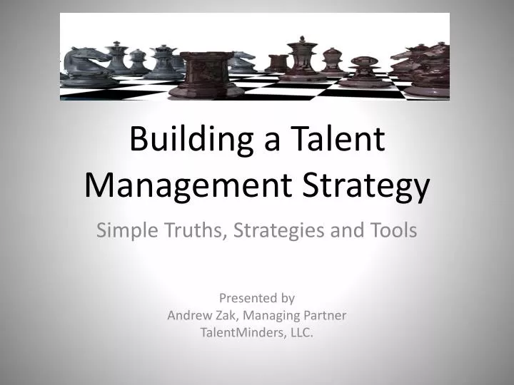 building a talent management strategy