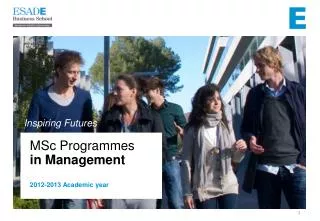 MSc Programmes in Management