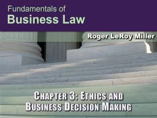 Chapter 3: Ethics and Business Decision Making