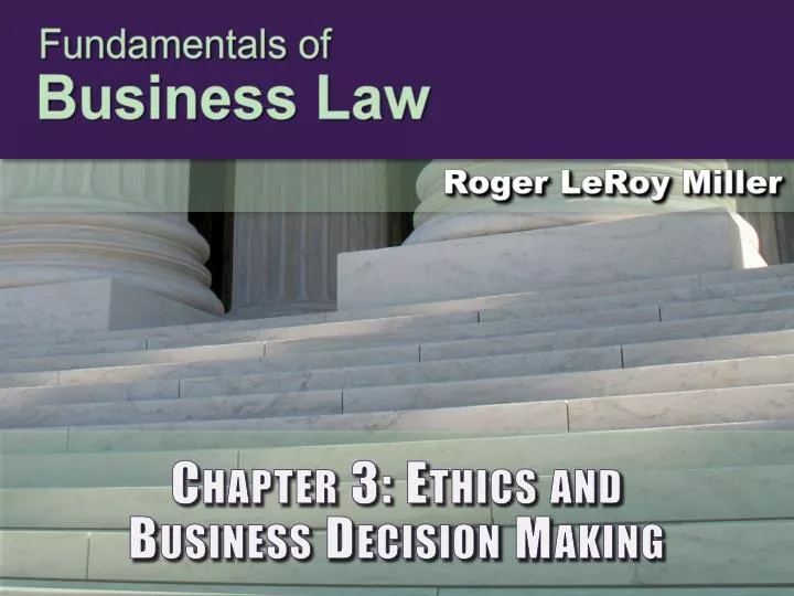 chapter 3 ethics and business decision making