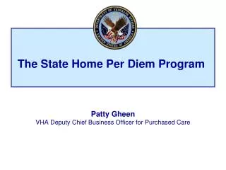 The State Home Per Diem Program