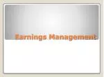 Earnings Management - slide 1
