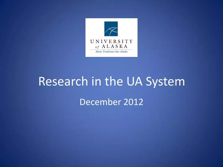research in the ua system