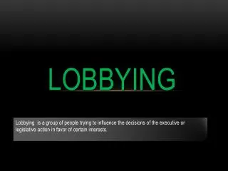 lobbying
