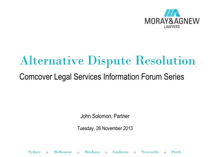 alternative dispute resolution c omcover legal services information forum series