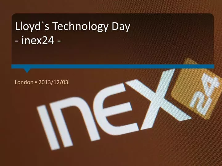 lloyd s technology day inex24
