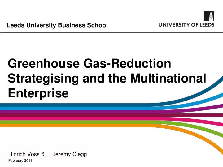 greenhouse gas reduction strategising and the multinational enterprise