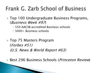 Frank G. Zarb School of Business