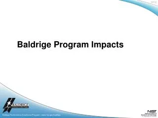 Baldrige Performance Excellence Program | www.nist.gov / baldrige