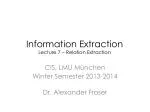 Information Extraction Lecture 7 – Relation Extraction - slide 1