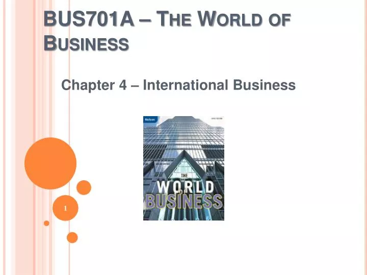 bus701a the world of business