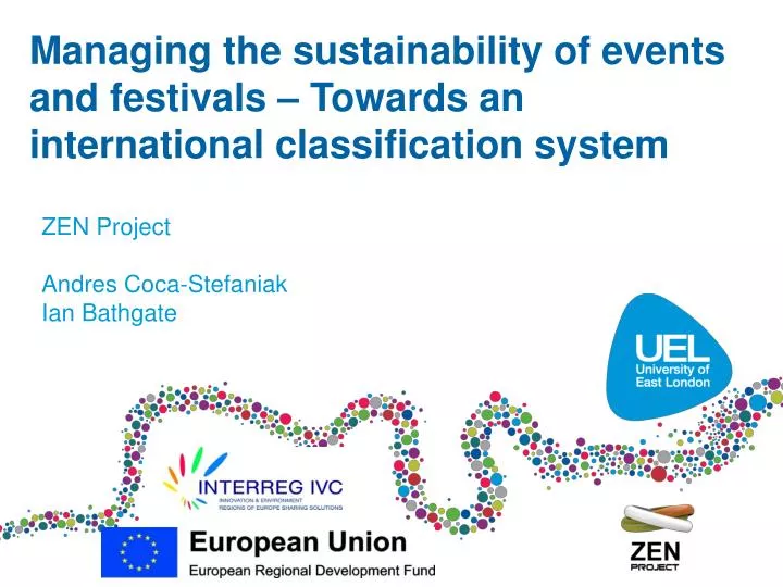 managing the sustainability of events and festivals towards an international classification system