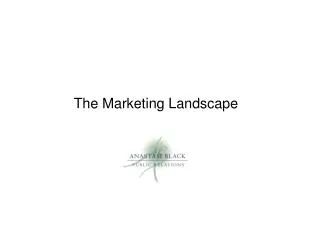 The Marketing Landscape