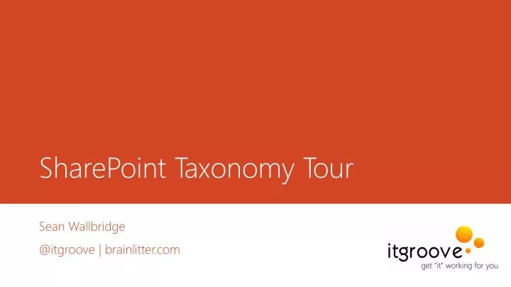 sharepoint taxonomy tour