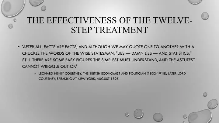 the effectiveness of the twelve step treatment