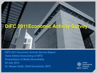 DIFC 2011Economic Activity Survey