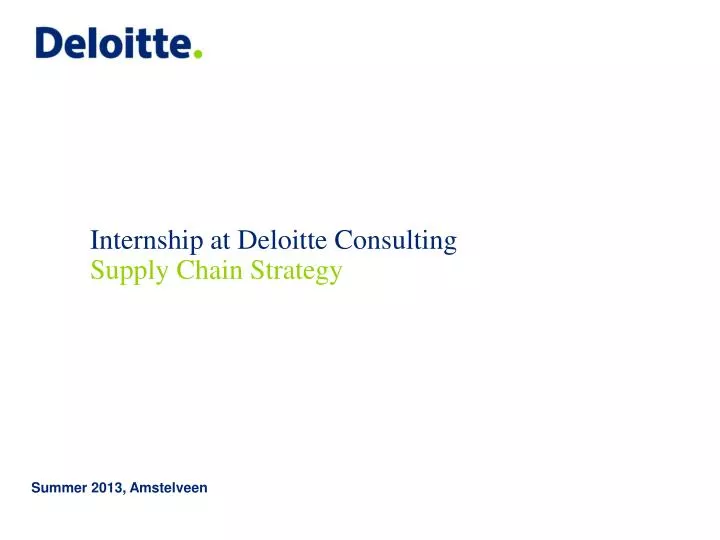 internship at deloitte consulting