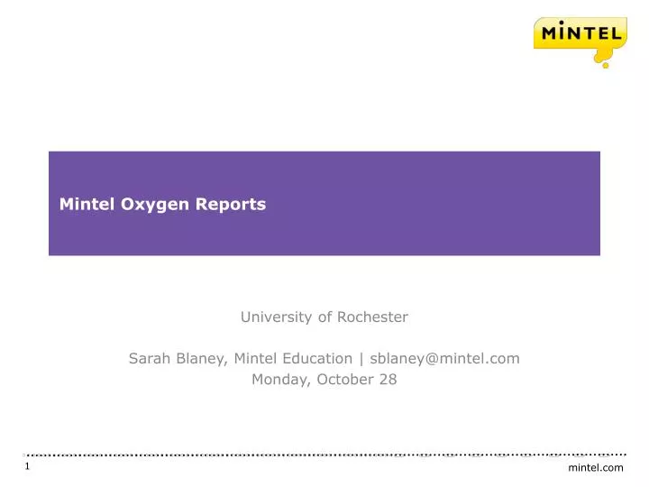 mintel oxygen reports