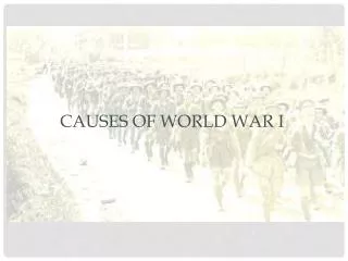 Causes of World War I