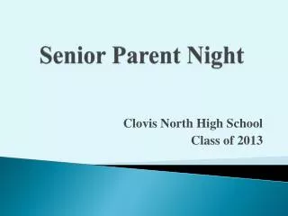 senior parent night