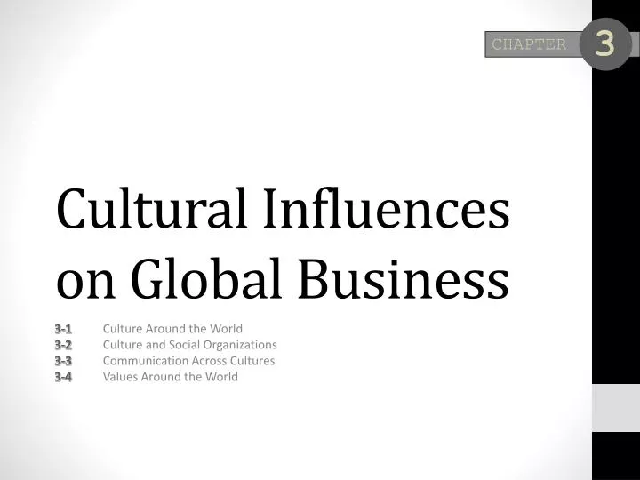 cultural influences on global business