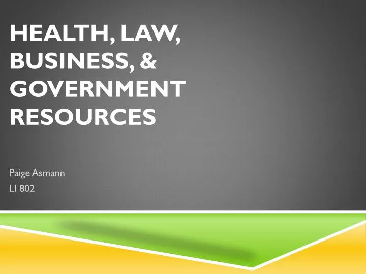 health law business government resources